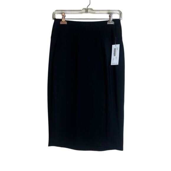  Simple black cinch mix pencil skirt Size 8 - Picture 1 of 9